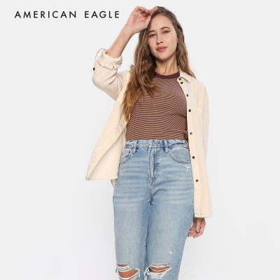 American Eagle Long-Sleeve Button-Up Shirt เสื้อเชิ้ต ผู้หญิง แขนยาว (NWSB 035-3696-164)