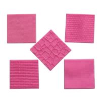 【hot】™⊙  Sweater Fabric Knitting Texture Bark bricks Silicone mold Fondant gumpaste Biscuits Embossed Decorating