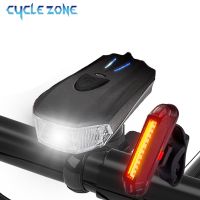 ☬ Bicycle Light Front USB Rechargeable Handlebar Cycling Flashlight Safety Warning Bike Taillight Waterproof Torch Bike Headlight