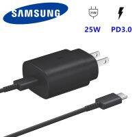 25W ดั้งเดิมเหมาะสำหรับ Samsung ชาร์จเร็วเครื่องชาร์จติดผนัง USB-C ซูเปอร์กับ C-To-C สายสำหรับ Galaxy S22 S21 S20 S10มาก S9 S8บวก + Note9