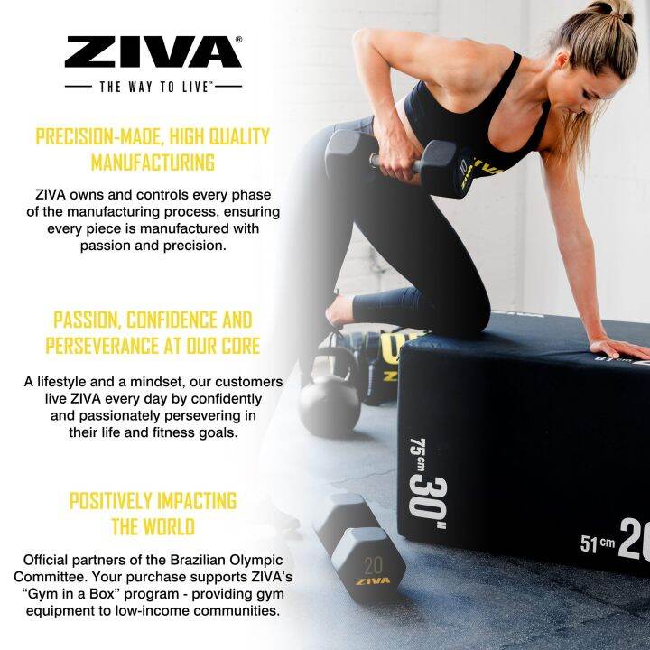 ziva-premium-hexagon-virgin-rubber-dumbbell-ดัมเบลพรีเมี่ยมหกเหลี่ยม-ราคาต่อคู่