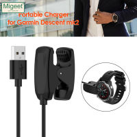 Migeet คลิปแท่นวางมือถือเครื่องชาร์จ USB แท่นชาร์จสายไฟสายข้อมูลสำหรับ Garmin Descent Mk2 Mk2i Mk2S Mk1 G1สไตล์นาฬิกา Solar ดำน้ำ1เมตร