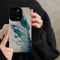 ภาพวาดหมึกเคสโทรศัพท์สำหรับ iPhone 14/13/12/11 Pro Max 12 13 Mini 6 6S 7 8 Plus X XR XS Max เคสโทรศัพท์แบบนิ่มกันกระแทกฝาหลังเคสโทรศัพท์ลายหนังสุดสร้างสรรค์พร้อมเลนส์คลุมทั้งหมดฝาครอบป้องกันกล้อง