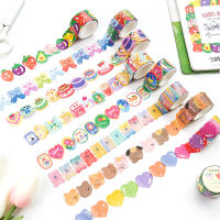 100 ชิ้น/ม้วน Dot Washi สติกเกอร์ขนมเค้กผลไม้การ์ตูน Washi Masking เทปสำหรับ Arts Planner การ์ดวันหยุดตกแต่ง-fkldqyfiopgjf