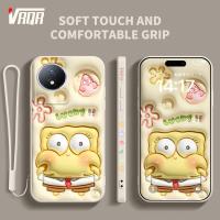 VRQR 2023ใหม่เคส Y02T Y02A Y02การ์ตูนเคสสำหรับ Vivo 4G เคสป้องกันกล้องน่ารักเคสโทรศัพท์ยอดนิยมและฟรีสายคล้อง