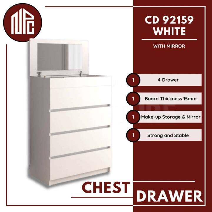 Npc Layers Chest Drawer Cabinet Drawer Baju Almari Putih Murah Big