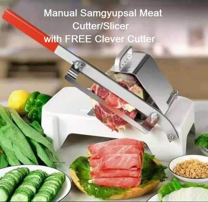 Manual Roll Sliced Samgyupsal Frozen Meat Slicer Meat Cutter with FREE