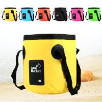 12L Waterproof Folding Bucket Car Wash Bucket Multifunction Bowl Sink Washing Bag Portable Outdoor Travel Foldable Water Bucket Adhesives Tape