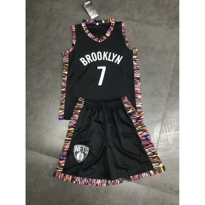 nba-brooklyn-nets-no-7-durant-jersey-kids-basketball-clothes-suit