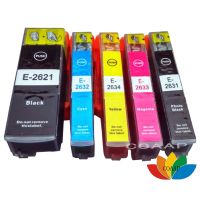 【Itian Pavilion】5x เข้ากันได้ T2621 T2631 T2634ตลับหมึกสำหรับ EPSON XP 520 600 605 610 615 620 625 700 710 720 800 810 820