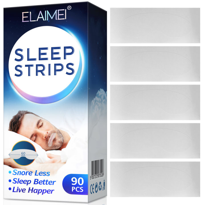 เรา90ชิ้น-กล่อง-sleep-strips-self-adhesive-anti-snoring-mouth-tape-เพื่อการหายใจที่ดีขึ้นของจมูก-snoring-mouth-tape