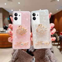 เคสโทรศัพท์Vivo V29 5G ใหม่2023เพชรสุดหรูหงส์รักดีไซน์ใสเยลลี่แข็งเคส Vivo V29 5gเคสแบบสวยงาม