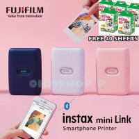 Fujifilm Instax Mini รุ่น 2 Link Smartphone Printer เครื่องพิมพ์สมาร์ทโฟน แถมฟิล์ม 40 แผ่น ( แท้100% รับประกันศูนย์ไทย 1 ปี )