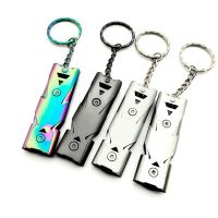 Aluminum High-frequency Emergency Survival Whistle Keychain for Camping Hiking Outdoor Sport Accessories Tools 150db Survival kits