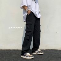 CODiy085671 Ready Stock 100 Cotton Pocket Cargo Pants Men Korean Style Kargo Pants Men Casual Seluar Cargo Lelaki Seluar Lelakilong Pants Men Straight Cut Pant M-3XL