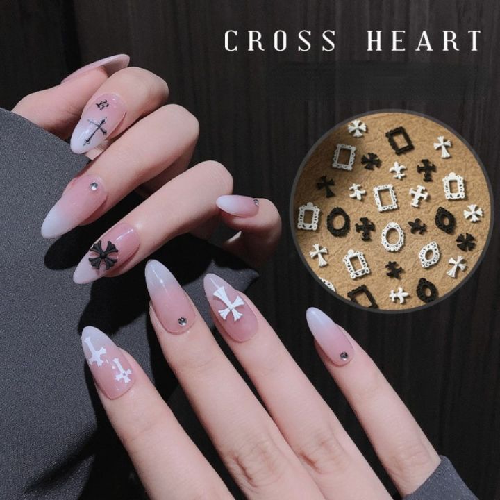 OUR Girls Crow Heart Nail Beauty DIY Nail Material Photo Frame Nail  Ornaments Nail Art Jewelry Nails Charms Manicure Accessories 3D Nail  Decoration | Lazada