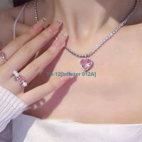 bdfszer 012A Bridal Jewelry Necklace Earrings Ring Set High-end Exquisite Jewelry Complete Set A Complete Set of Wedding Photography Accessories