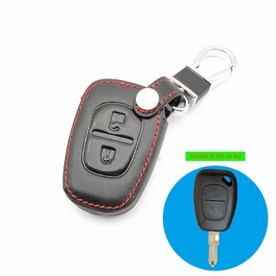 ﺴ 2 Buttons Leather Car Key Case Remote Cover For Renault TRAFIC VIVARO PRIMASTAR MASTER KANGOO