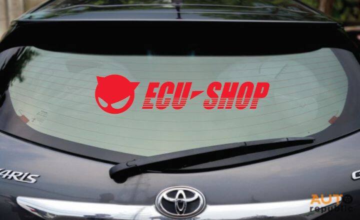 ecu-shop-sticker-สติกเกอร์สวยๆ-สติ๊กเกอร์ติดกระจก-pvc-อีซียู-ติกเกอร-รถเก๋ง