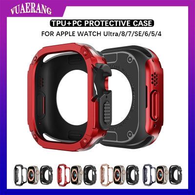 VUAERANG เคสสำหรับ Apple Watch 2 In 1ซีรีส์8/7 /Se/ 6/5/4อัลตร้า41มม. 45มม. 40มม. 44มม. 49มม. TPU + อุปกรณ์เสริมเคสป้องกันการกระแทกสำหรับ I Watch