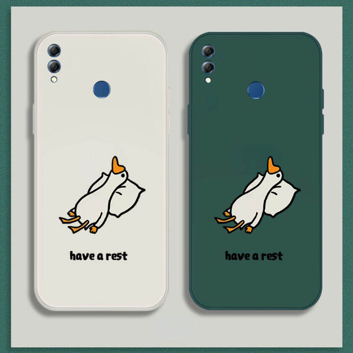 เคส-huawei-honor-8x-max-case-เคสการ์ตูนน่ารักเป็ดเคสซิลิโคนเหลว-flocking-ฝาครอบโทรศัพท์ป้องกัน-เคสโทรศัพท์