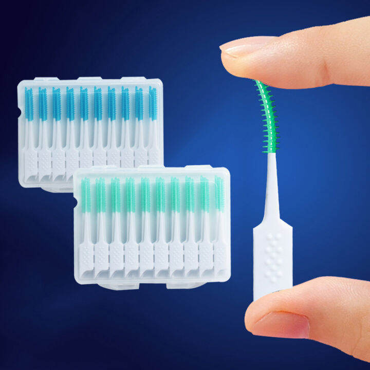 1Box 20Pcs Teeth Care Silicone Interdental Brushes Super Soft Cleaning