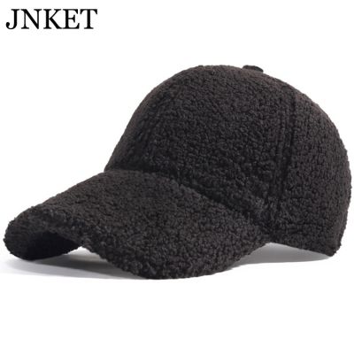 JNKET Fashion Women Lamb Wool Baseball Cap Winter Warm Caps Trucker Hat Outdoor Sports Sunhat Gorras Baseball Casquette