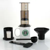 Holopress เครื่องชงกาแฟแบบพกพาแบบกด พร้อมกระดาษกรอง 350 ชิ้น