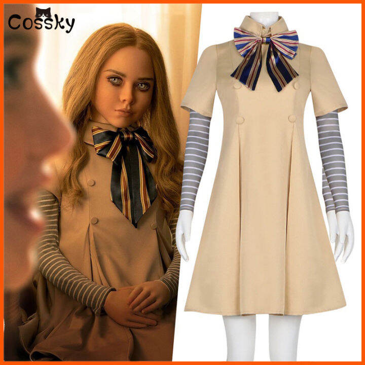 M3GAN Cosplay Costume Dress for Kids Girls AI Doll Robots 2023 Megan