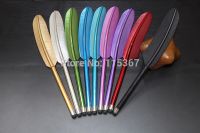 ：“{》 2Pcs/Lot Feather Capacitive Stylus Touch Screen Pen For  5 4S 4  S4 Tablet PC Novelty Item DP0005