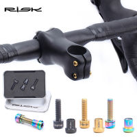 RISK M5 * 18มม. M5x20mm Titanium Bolt พร้อม Nut สำหรับจักรยานคาร์บอน Stem Fixing MTB Road Bike Handlebar Stem ด้านหลังล็อคสกรู Fastener