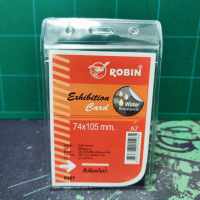 ป้ายชื่อพลาสติก แนวตั้ง โรบิน Robin R38Y ใส (1แพ็ค/10อัน)