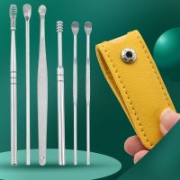 6PCS Stainless Steel Earpick Ear Cleaner Spoon Ear Care Cleaning Tool Earwax Removal Kit Ear Pick Vax Remover Cleanser Health