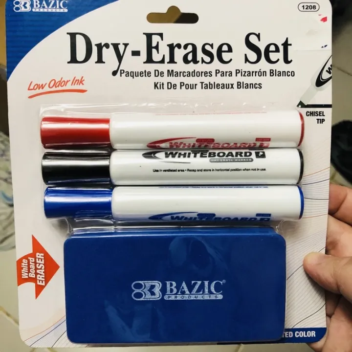Bazic Dry Erase Whiteboard Marker Set with Eraser Lazada PH