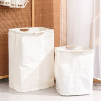 MCAO Japanese Laundry Basket Foldable Dirty Clothes Storage Hamper Bamboo Cloth Organizers with Handles for Corner Narrow TJ6826