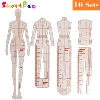 Wholesale Fashion Illustration Rulers Drawing Template Ruler Set for A4 Paper Including Clothing Dress Skirt Trouser Model