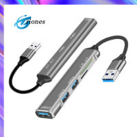 ฮับ Usb Usb3.0แบบ5-In-1บัตร Tf แท่นวางอะแดปเตอร์การ์ด Sd