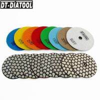 DT-DIATOOL 6pcs/pk Diamond Dry Polishing Pad Resin Bond Flexible For Marble Ceramic 4 /100mm Grit 50-3000 Granite Sanding Disc