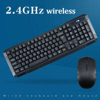 คอมโบคีย์บอร์ด Wireless keyboard Mouse Combo Set 2.4 กรัมเทคโนโลยีไร้สาย ชุดคีบอร์ดเมาส์ เกม สำนักงาน ตระกูล คอมพิวเตอร์ทั้งหมดใช้งานได้