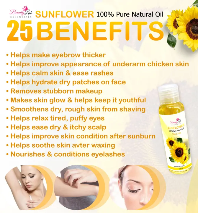 94DC STORE BEAUTY LAB ESSENTIAL SUNFLOWER OIL ORGANIC SUNFLOWER SEED OIL WHITENING w/ VITAMIN A