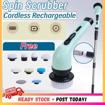 1pc Electric Spin Scrubber, Electric Cleaning Brush 3-in-1 Handheld Kitchen  Cleaner Cordless Spin Scrubber, Power Scrubber Bathroom Rechargeable Scrub  Brush, Automatic Rotating Power Cleaning Brush Scrubber For Cleaning