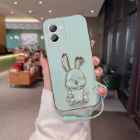 2023ใหม่เคสโทรศัพท์ TPU แบบนิ่มสำหรับ VIVO Y36เคสกระต่ายน่ารักการ์ตูน Y78 VIVOY78 5G ฝาครอบกันกระแทกแฟชั่น Vivo Y36 4G พร้อมที่จับบาร์และสายคล้องมือ