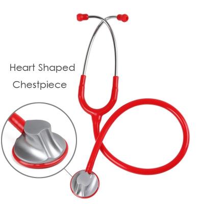 【Sell-Well】 ใหม่สีแดงหัวใจ Professional Medical เดี่ยวหัว Estetoscopio เครื่องวัดความดันโลหิตน่ารักหูฟังนางพยาบาล