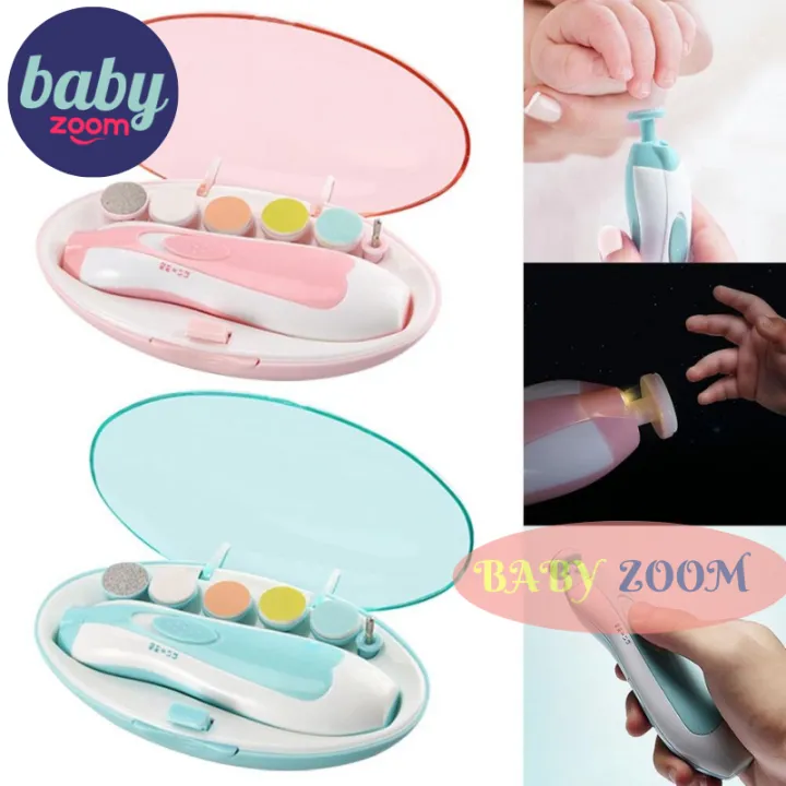 BABY ZOOM】Infant Multifunctional Electric Baby Nail Trimmer Set For Babies  / Adult Nail File Clipper | Lazada PH