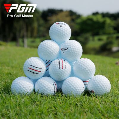ลูกกอล์ฟ PGM สามชิ้นลูกบอลลาย TPU ที่มีการเข้าชมสามแบบนิ่มลายเส้นและควบคุมได้อุปกรณ์กอล์ฟ Q028