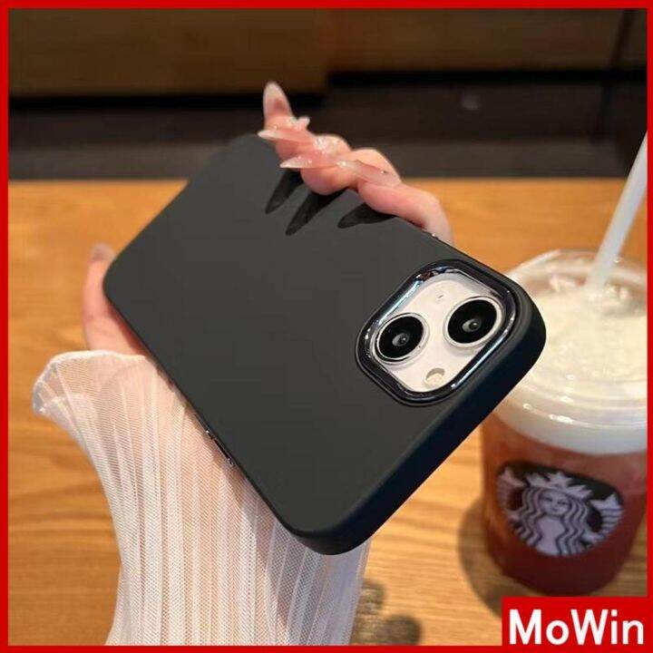 mowin-เข้ากันได้สำหรับ-เคสไอโฟน-เคสไอโฟน11-เคสโทรศัพท์-14-pro-max-เคส-iphone-หรูหราชุบปุ่มโลหะซิลิโคนนุ่มเคสกันกระแทกกล้องป้องกันของแข