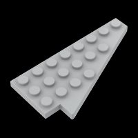 10PCS MOC Assemble Particle High Tech 3934 4x8 / 23 Wedge Plate (Right) Bricks Building Blocks Replaceable Part Children Toys