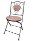 chairs indoor/outdoor,(maximum load capacity: 100 kg.) size 39 x 44 x 92 cm.-wood grain
