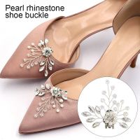 Shoe Accessories Brooch Shiny Decorative Clips Wedding Beads Floral Shoe Decorations Charm Buckle Rhinestone Shoe Clip