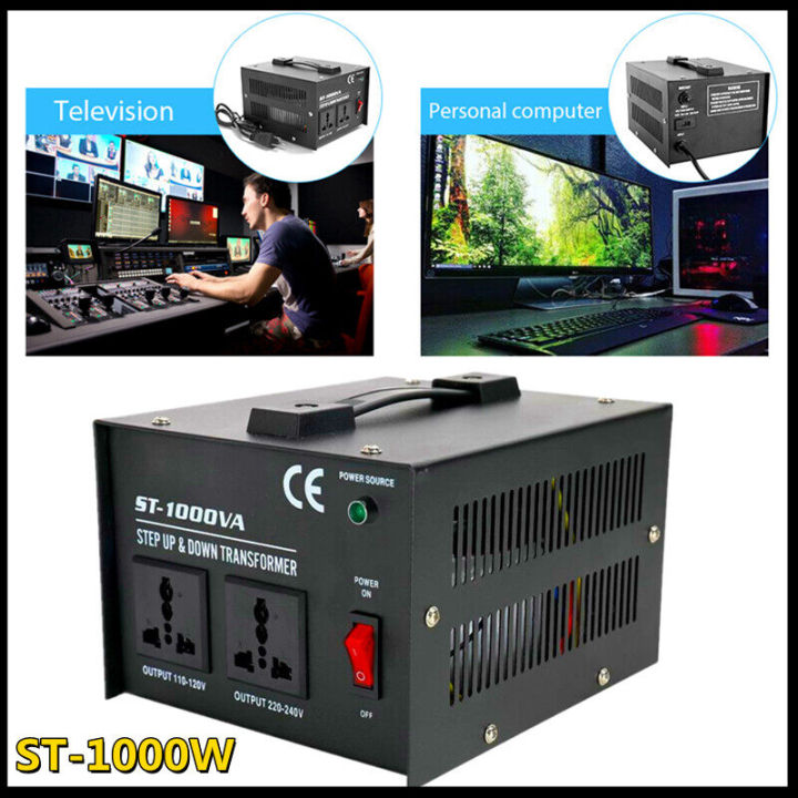 หม้อแปลงปรับแรงดัน-ตัวแปลงแรงดันไฟฟ้า-1000w-110vถึง-transformer-220vหม้อแปลงไฟฟ้าเฟสเดียวst-1000vaปลั๊กสหรัฐ